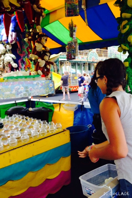 If she lands that ping pong ball, we're doomed.